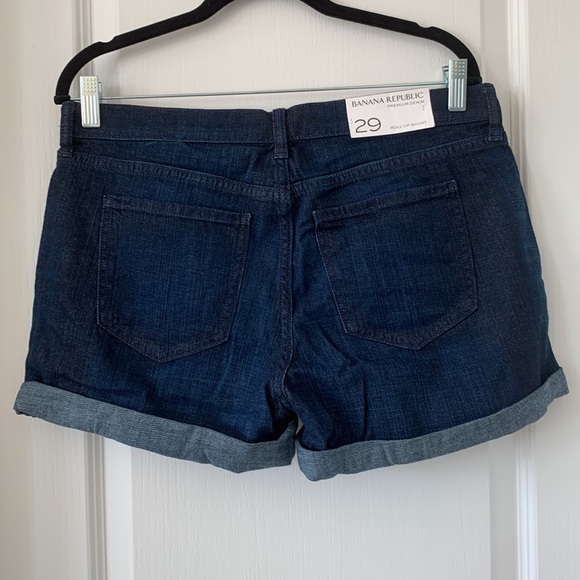 BANANA REPUBLIC Roll-up Premium Jean Shorts Size 29 New With Tag - Picture 9 of 12